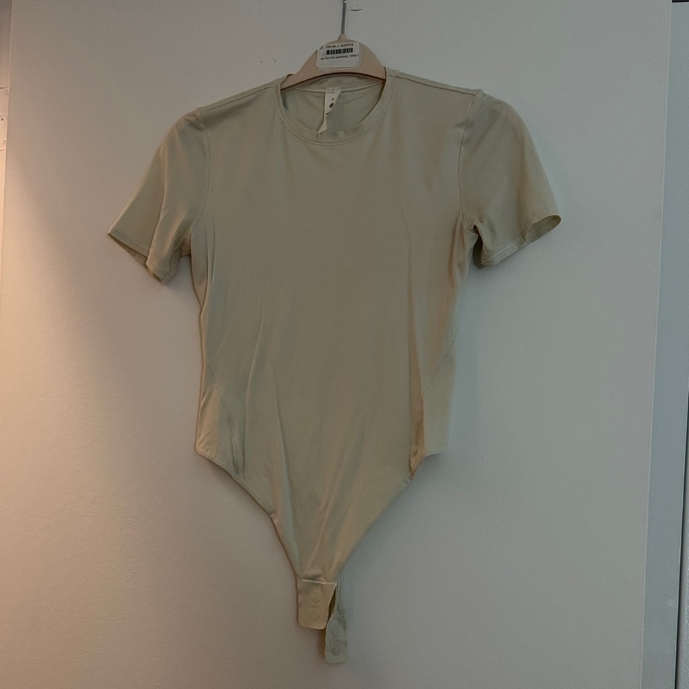 Beige Short Sleeve Bodysuit